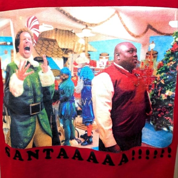 ELF Buddy the ELF Santa Graphic T-Shirt woman's Size XL - Picture 4 of 7